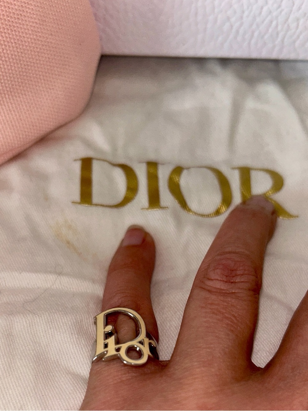 Christian Dior Authentic  Oblique Monogram Logo Ring.  Size 6. Vintage - Picture 6 of 9